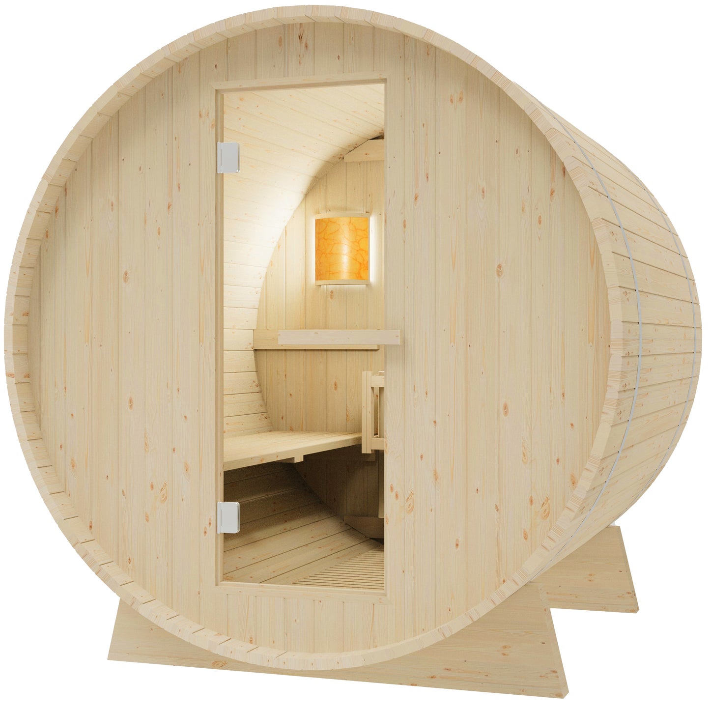 4-Person Outdoor Barrel Traditional Steam Sauna
