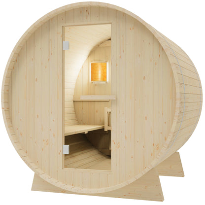 4-Person Outdoor Barrel Traditional Steam Sauna