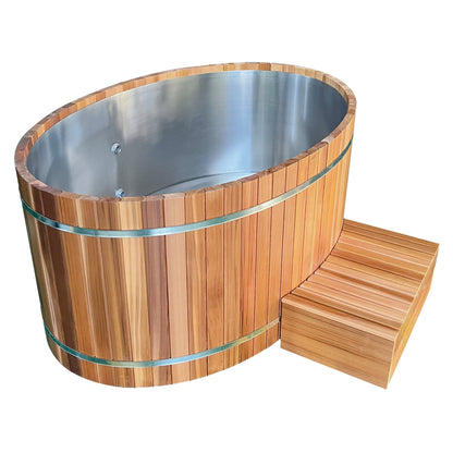 Cold Plunge Ice Bathtub with Stainless Steel Liner & Filtration System