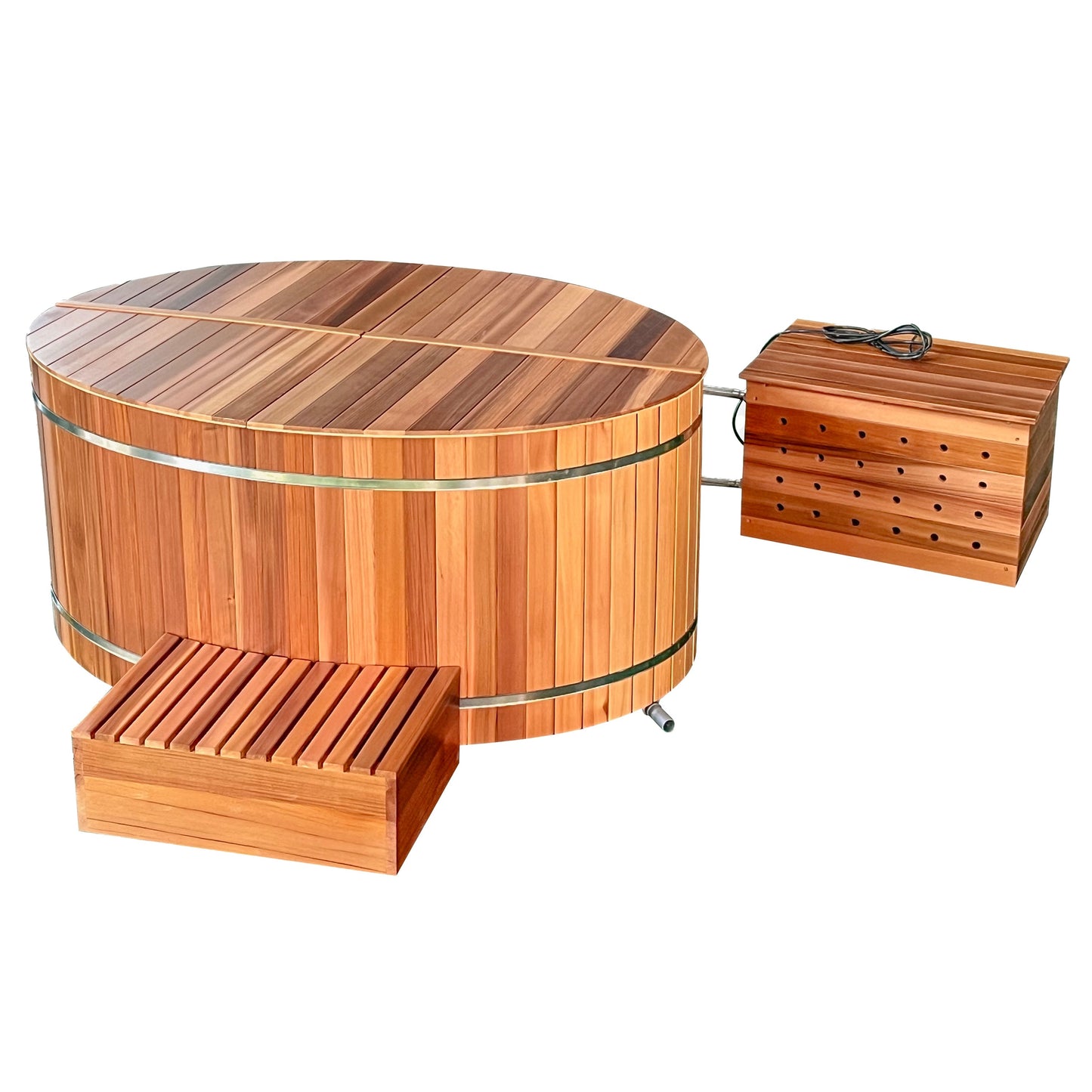 Cold Plunge Ice Bathtub with Stainless Steel Liner & Filtration System