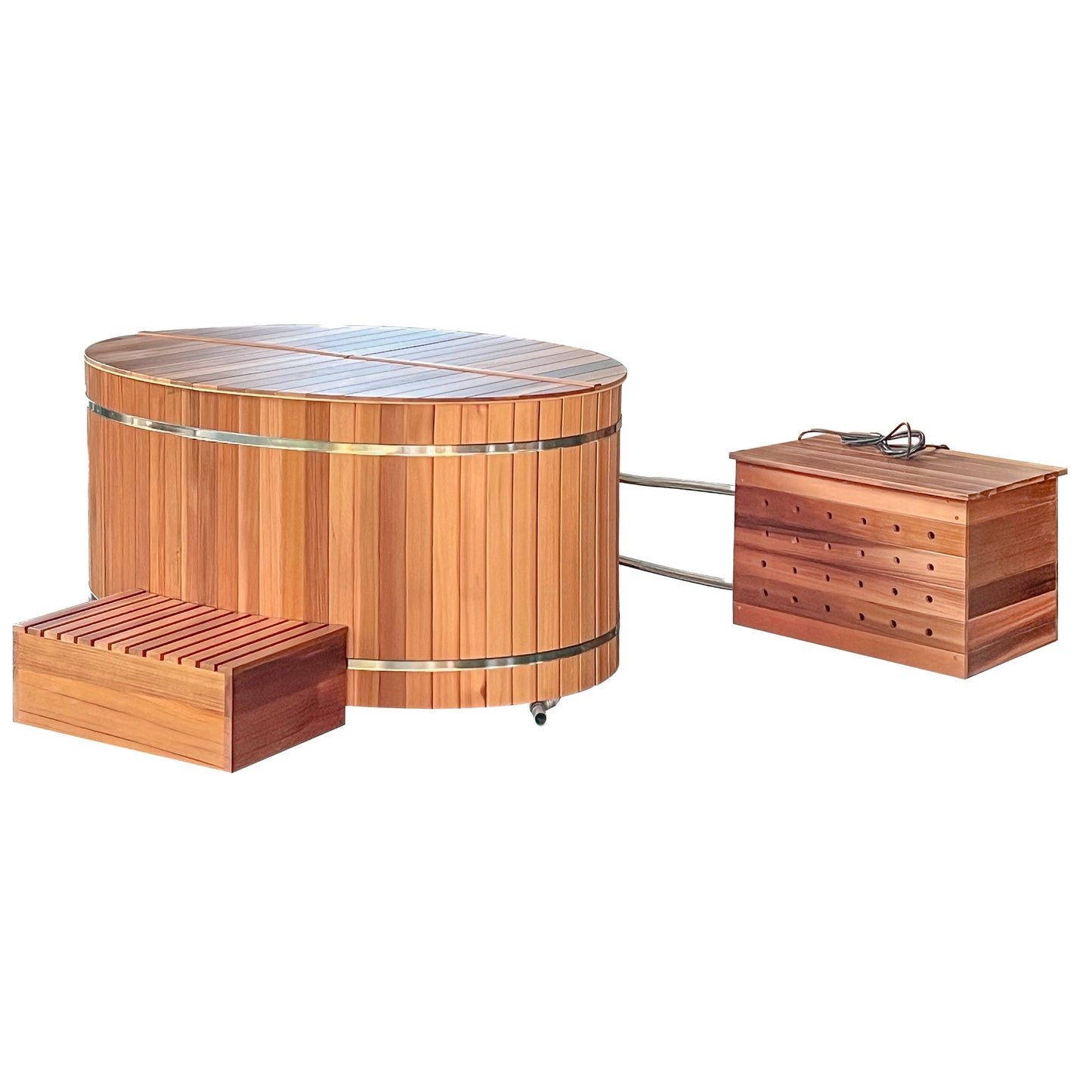 Cold Plunge Ice Bathtub with Stainless Steel Liner & Filtration System