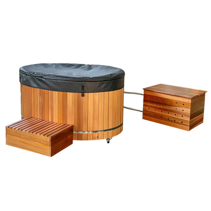 Cold Plunge Ice Bathtub with Stainless Steel Liner & Filtration System