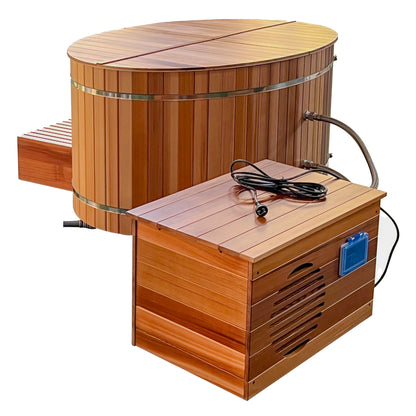 Cold Plunge Ice Bathtub with Stainless Steel Liner & Filtration System